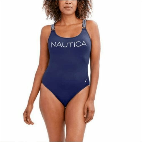 Nautica Women's Cross Back One Piece Swimsuit