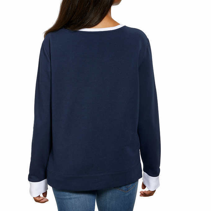 Nautica Women's Long Sleeve Crewneck Pullover