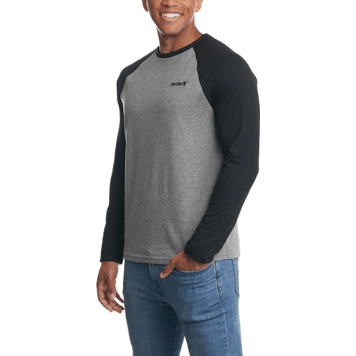 Hurley Men's Baseball Raglan Long Sleeve T-Shirts