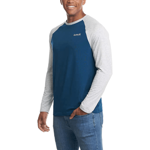 Hurley Men's Baseball Raglan Long Sleeve T-Shirts