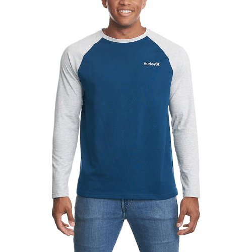 Hurley Men's Baseball Raglan Long Sleeve T-Shirts