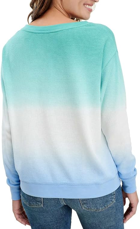 Splendid Women's Thermal Tie Dye Top