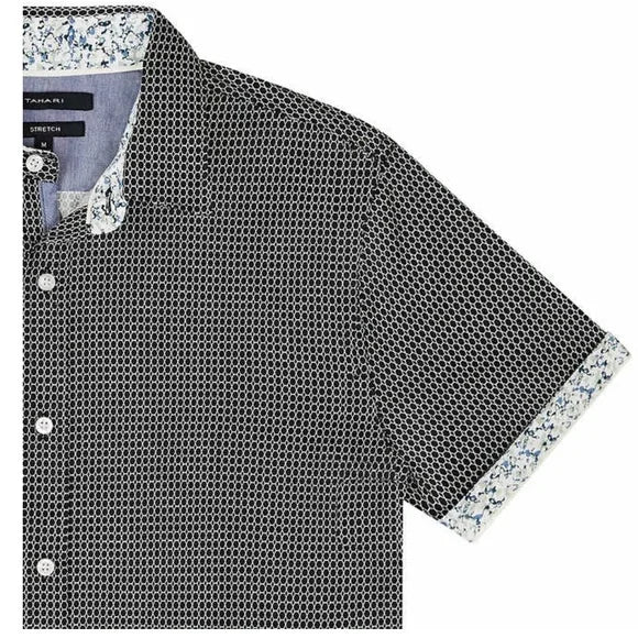 Tahari Men's Short Sleeve Woven Shirts