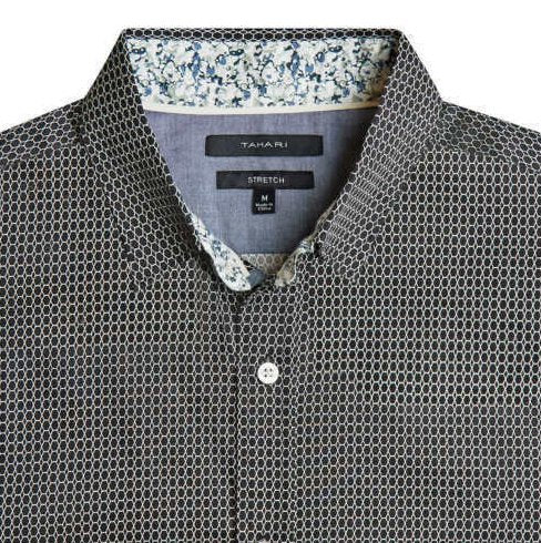 Tahari Men's Short Sleeve Woven Shirts