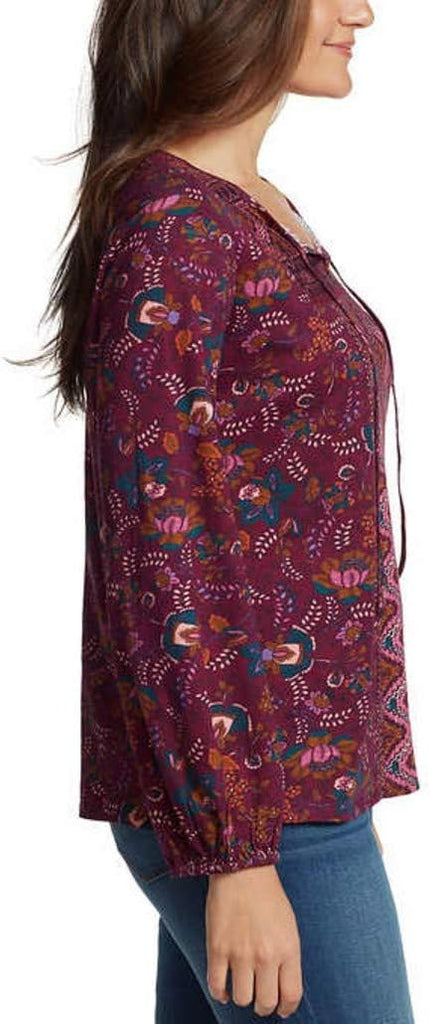 Vintage America Women's Printed Blouse Top