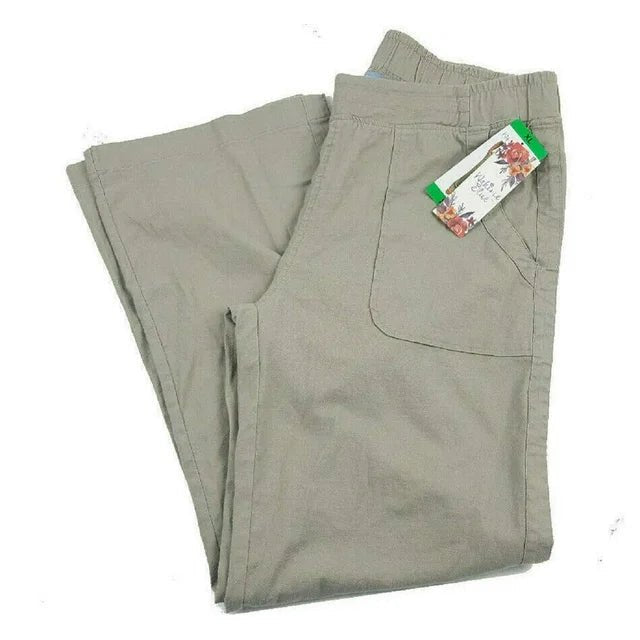 Wahine Blue Women's Pull-on Stretch Band Pants