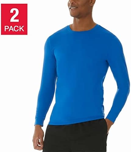 32 Degrees Cool Men's Air Mesh Long Sleeve Crew Neck 2-Pack