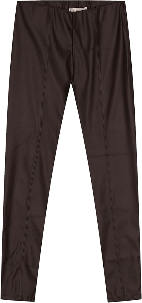 Comfortable Elastic Waistband Leather Leggings