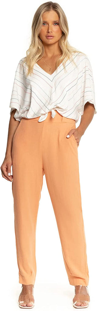 Endless Collection Women's Front Tie Cropped Blouse