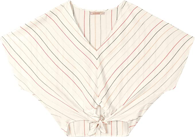 Endless Collection Women's Front Tie Cropped Blouse