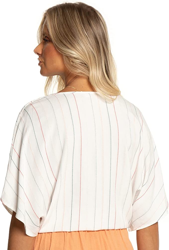 Endless Collection Women's Front Tie Cropped Blouse