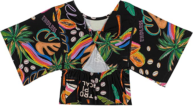 Women's Printed Wide Sleeves Blouse - Stylish, Floral & Versatile Fashion for All Occasions