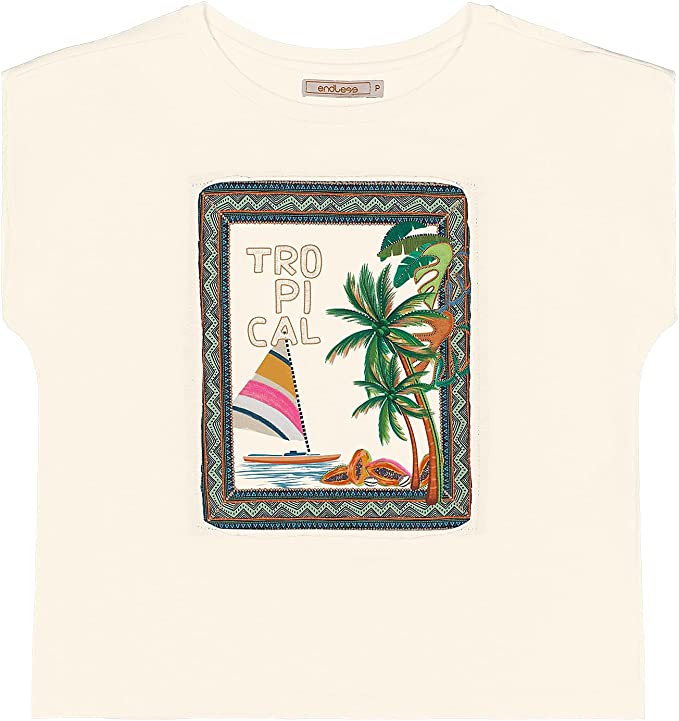 Endless Collection Women's Tropical Blouse - Vibrant floral print, lightweight fabric, perfect for summer fashion