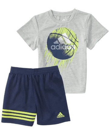 Adidas Boys' 2-Piece Short Sleeve T-Shirts & Shorts Set