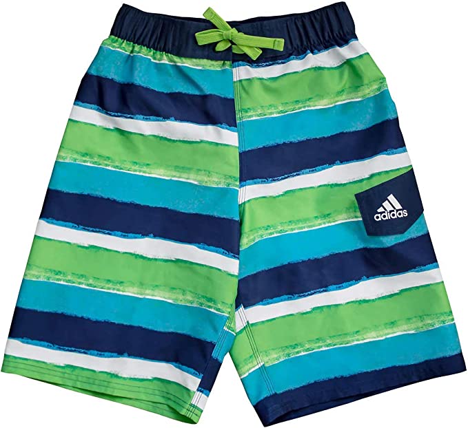 adidas Boys' Elastic Waist Swim Trunks - Quick-Drying and UPF 50+ Protection for Boys