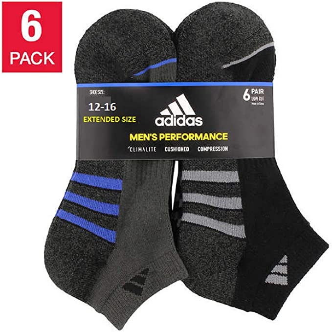 Adidas Men's Low Cut Socks,6-Pair