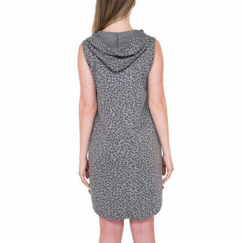 Bobeau Women's Soft French Terry Hooded Sleeveless Dress