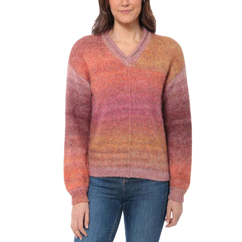 Women's V-Neck Sweater - Premium Material Blend for Lasting Comfort - Timeless Elegance