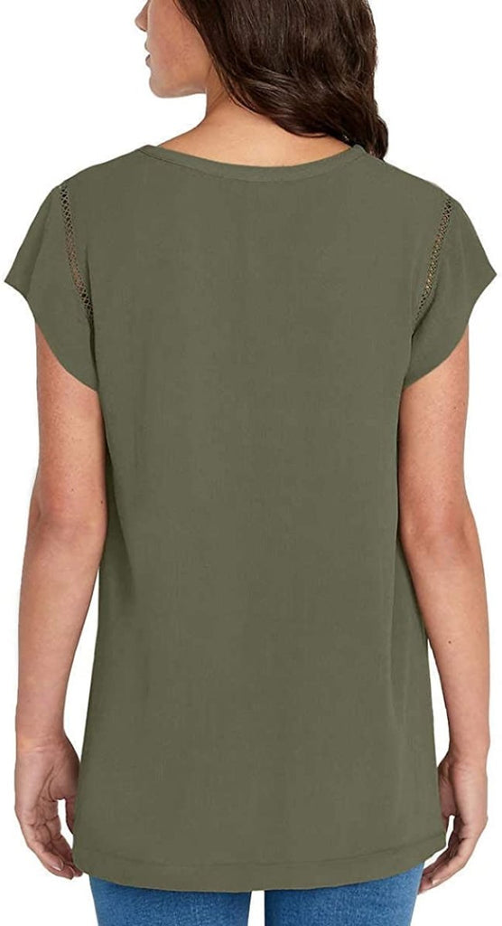 Buffalo David Bitton Women's V-Neck Top - Fashionable and Comfortable Women's Apparel.