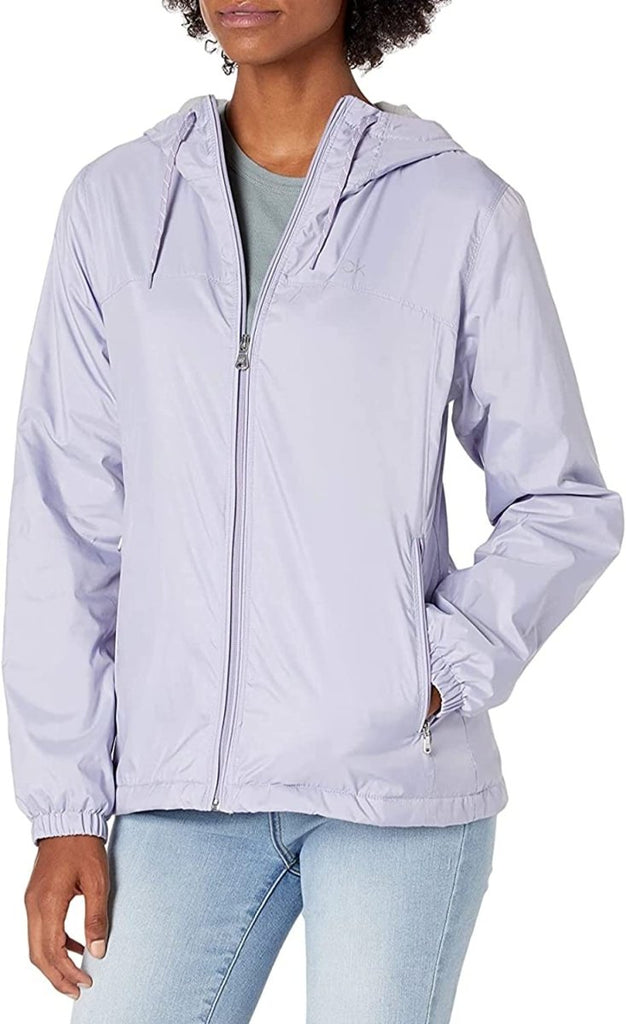 Calvin Klein Women's Zip Front Windbreaker Hooded