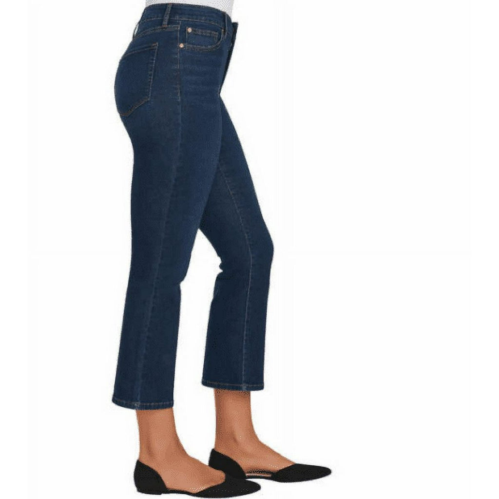 Chaps Women's Mid Rise Crop Kick Jeans - Stylish denim pants with a flattering fit and trendy kick flare design