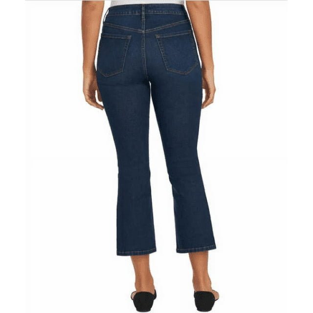 Chaps Women's Mid Rise Crop Kick Jeans - Stylish denim pants with a flattering fit and trendy kick flare design