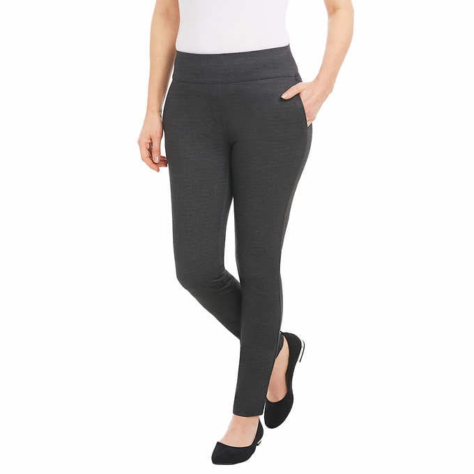 Dalia Women's Pull-On Ponte Pant - Tummy Control Panel Detail