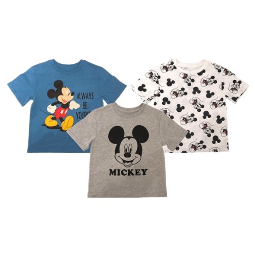 Disney Mickey Mouse Boy's 3-Pack Tees