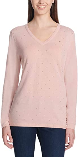 DKNY Women's Strass Embellished Sweater - Luxurious, Sparkling Fashion Essential