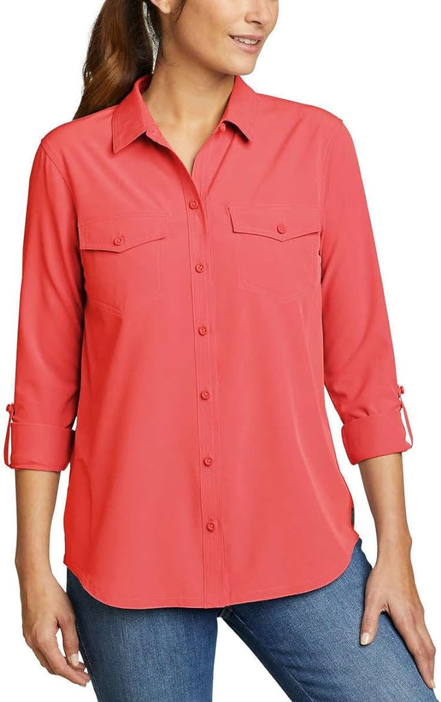 Eddie Bauer Women's Button Up Long Sleeve Top