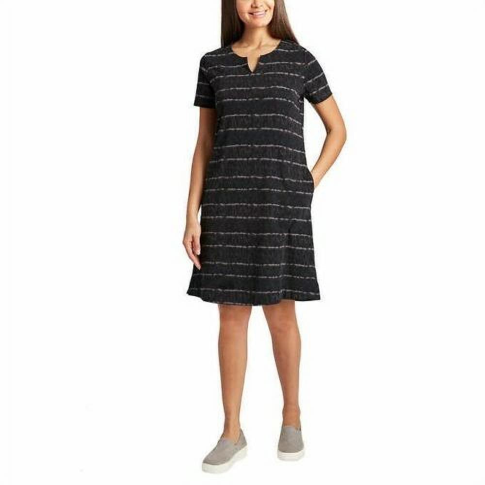 Ellen Tracy Women's V-Notch Short Sleeve Dress