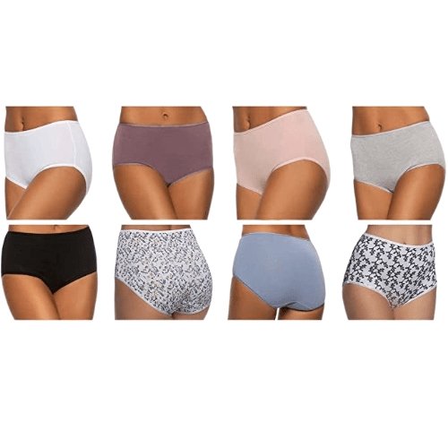 Felina Women's Cotton Briefs - 8 Pack | Comfy Stretch Underwear