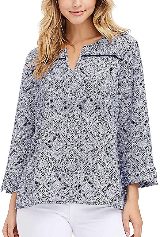 Fever Women's 3/4 Sleeve Blouse: Stylish, Comfortable, and Versatile Fashion Essential