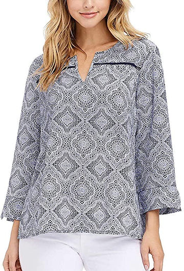 Fever Women's 3/4 Sleeve Blouse: Stylish, Comfortable, and Versatile Fashion Essential