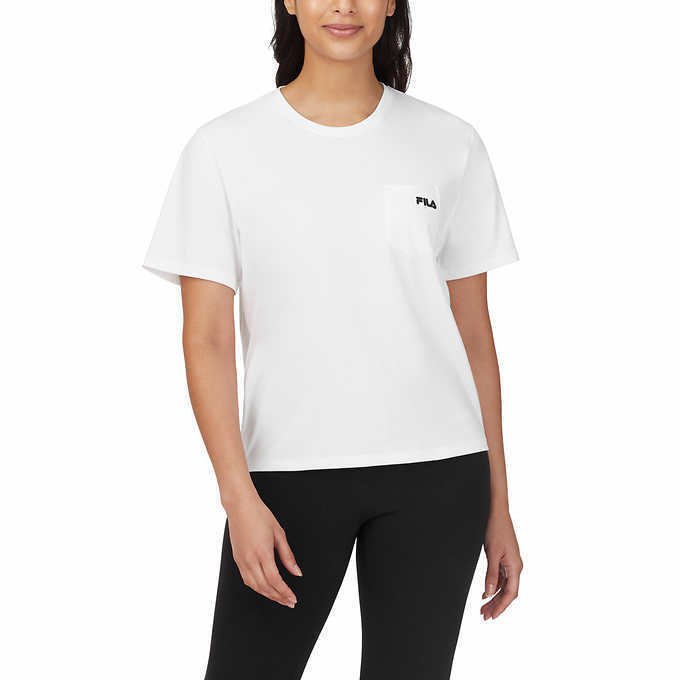 Iconic Fila Logo Detail on Women's Tee