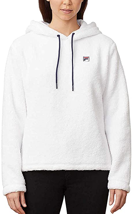 Fila Women's Josephine Sherpa Crop Hoodie - Cozy & Stylish Sherpa Fleece Hoodie for Fashion-forward Women.