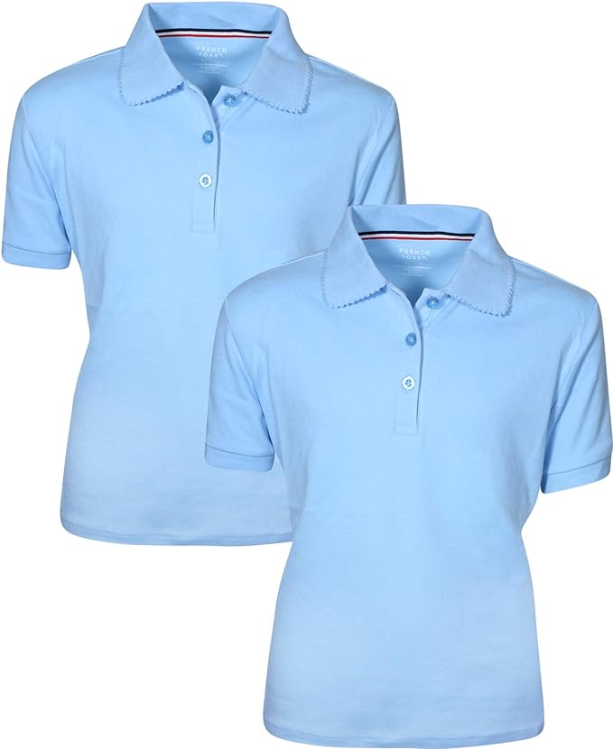 French Toast Girls' Polo Shirts 2-Pack