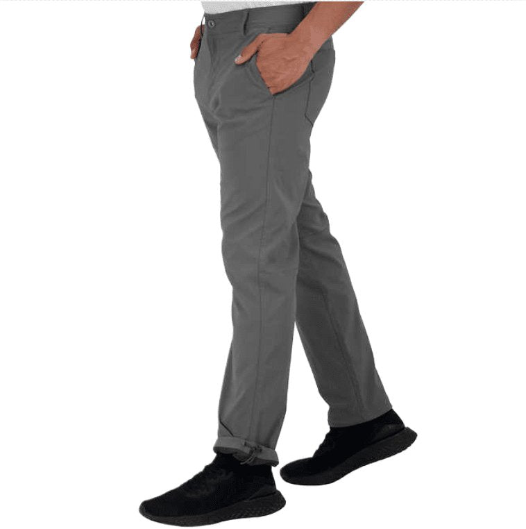 Gerry Men's Fleece Lined Stretch Hiking Travel Pants with Side Zipper Pocket