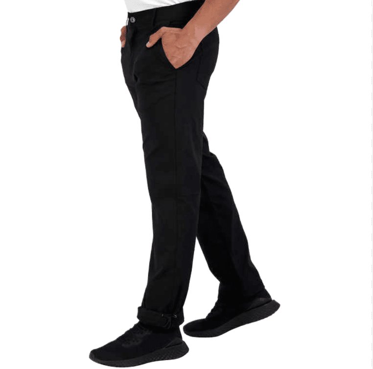 Gerry Men's Fleece Lined Stretch Hiking Travel Pants with Side Zipper Pocket