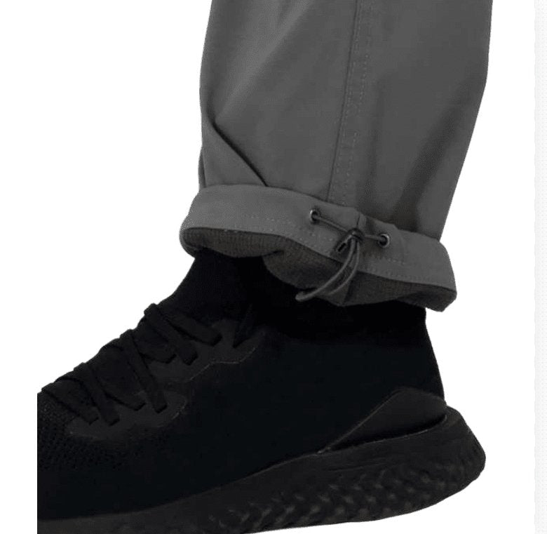 Gerry Men's Fleece Lined Stretch Hiking Travel Pants with Side Zipper Pocket