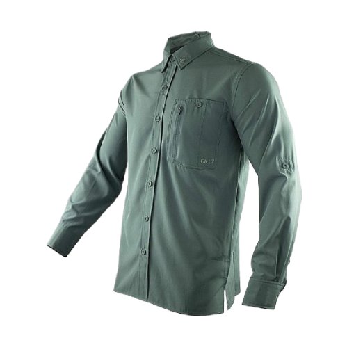 Gillz Men's Woven UPF 30+ Long Sleeve Stretch Button Up Shirts