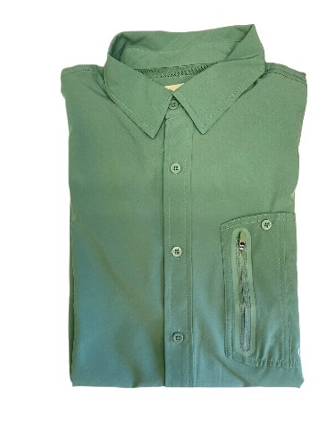 Gillz Men's Woven UPF 30+ Long Sleeve Stretch Button Up Shirts