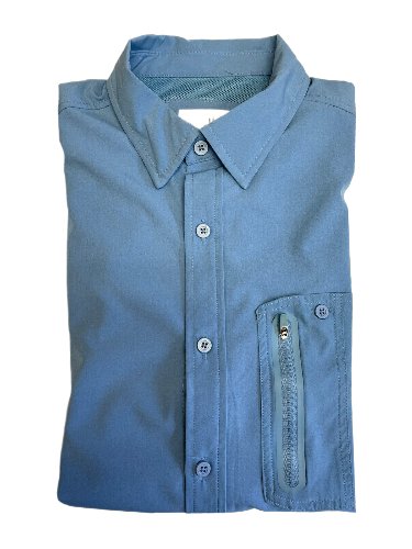 Gillz Men's Woven UPF 30+ Long Sleeve Stretch Button Up Shirts