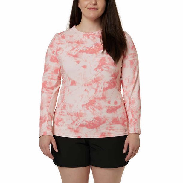 Hang Ten Women's Long Sleeve Rashguard with UPF 50+