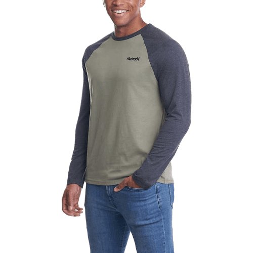 Hurley Men's Baseball Raglan Long Sleeve T-Shirts