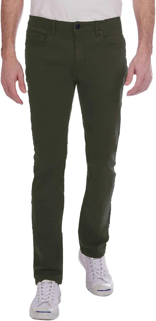 Jachs New York Men's Straight Fit Mid-Rise 5 Pocket Traveler Pant