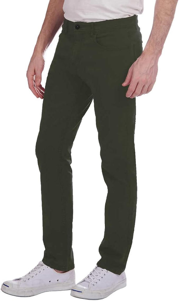 Jachs New York Men's Straight Fit Mid-Rise 5 Pocket Traveler Pant