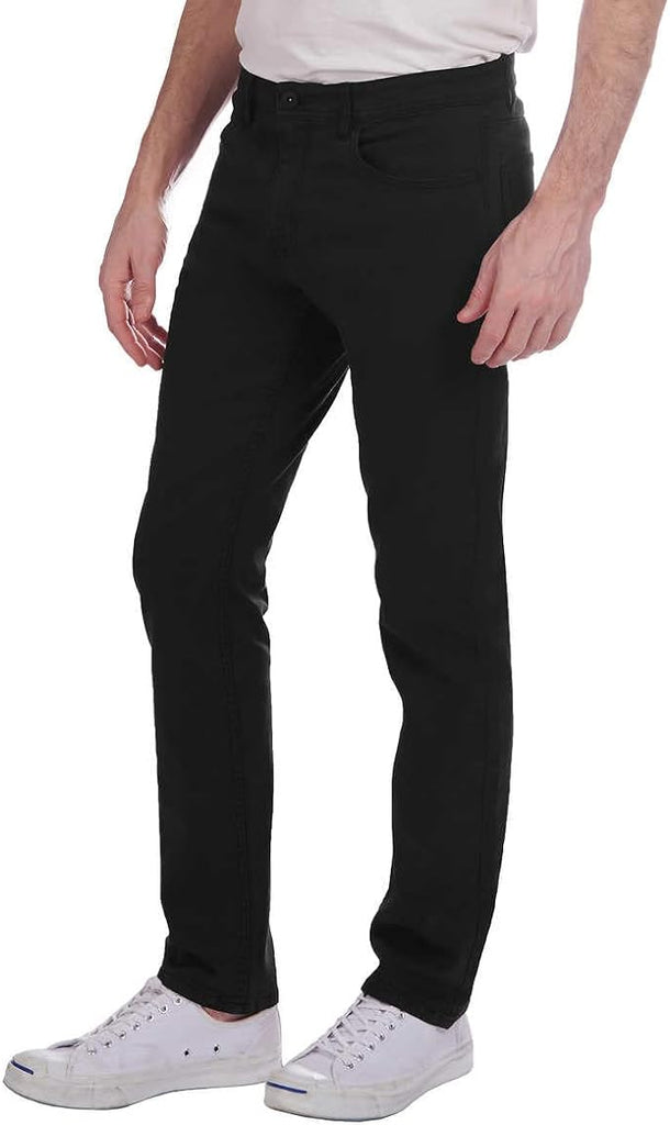 Jachs New York Men's Straight Fit Mid-Rise 5 Pocket Traveler Pant