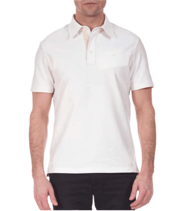 Jachs NY Men's Short Sleeve Slub Cotton Polo