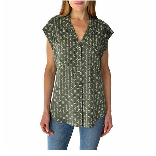 Jachs Women's Tencel Blouse: Sustainable style in versatile short sleeve design